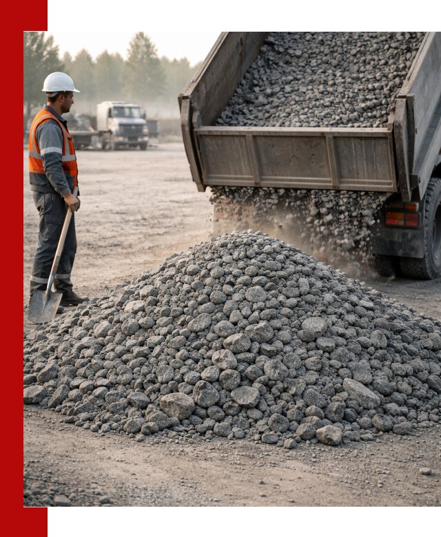 Гранитный щебень фракции 100–201 для строительства в Котласе