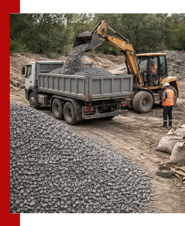 Доставка гравийного щебня в Котласе оптом и в розницу
