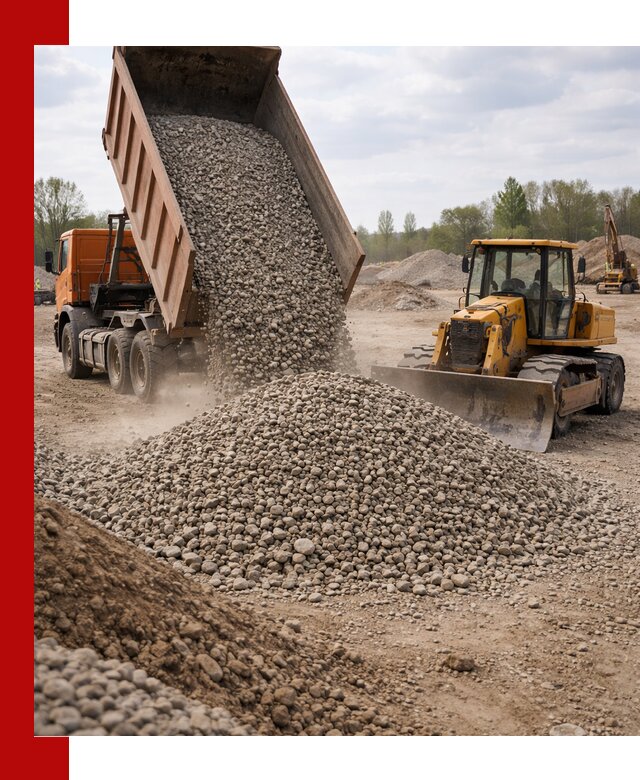 Доставка гравийного щебня фракции 40-70 в Котласе