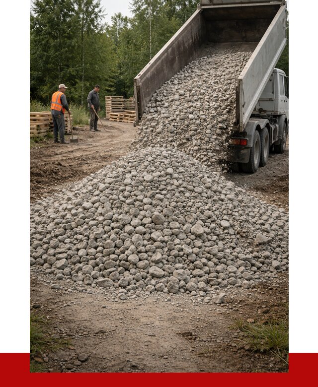 гравийный щебень фракция 70-120 в Котласе от 2539 р. ПРОНЕРУДКтл