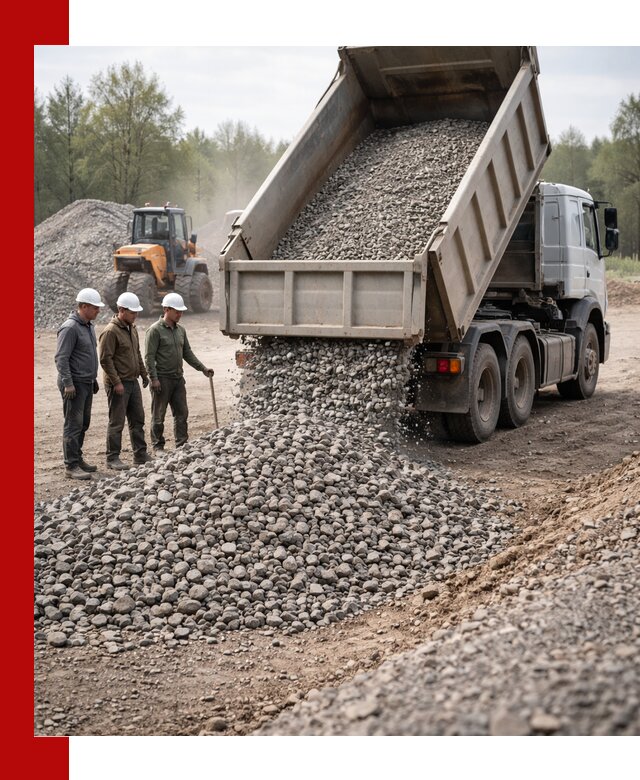 Доставка гравийного щебня фракции 70-120 в Котласе