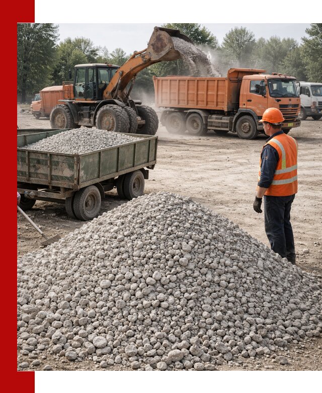 Доставка известнякового щебня фракция 20–40 в Котласе