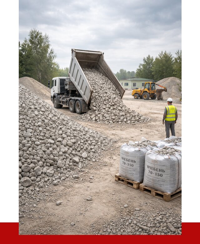 Известняковый щебень фракция 70-150 в Котласе от 1295 р. | ПРОНЕРУДКтл