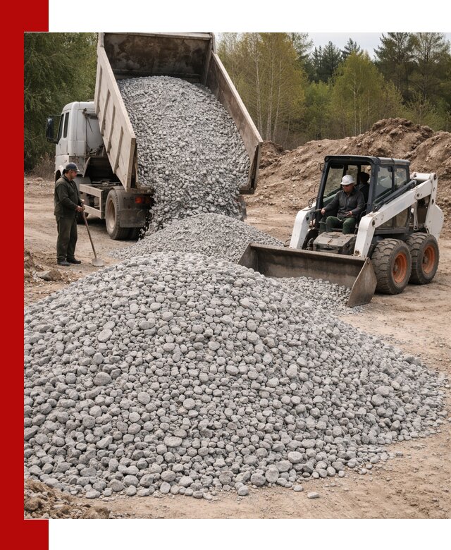Доставка доломитового щебня в Котласе напрямую от карьера