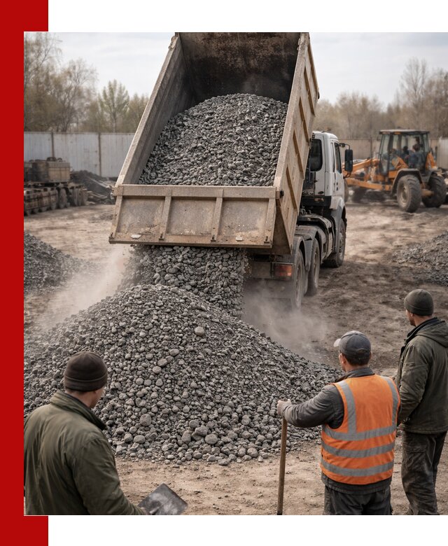 Доставка шлакового щебня в удобные сроки по выгодной цене в Котласе