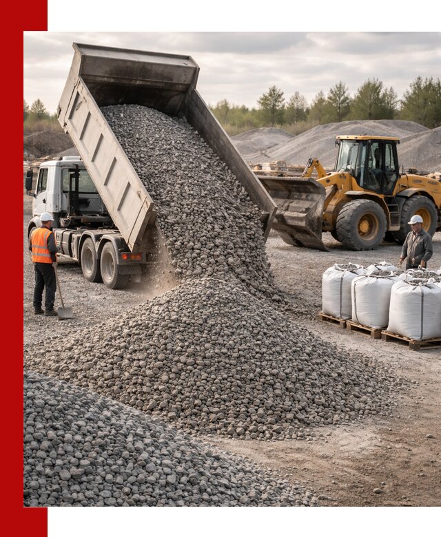 Бетонный щебень фракция 5–20 с доставкой в Котласе