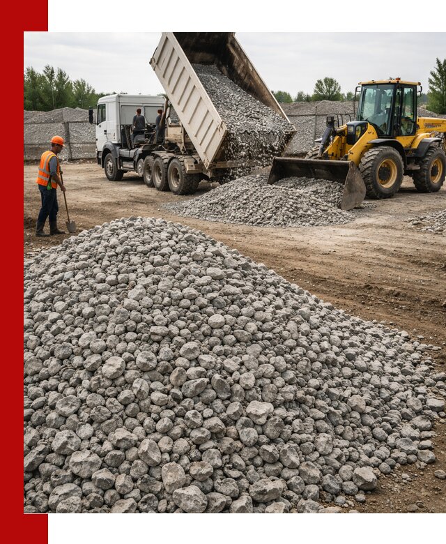 Доставка бетонного щебня фракции 40-70 в Котласе