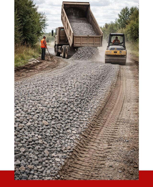 Щебень для отсыпки дороги в Котласе от 2798 р. ПРОНЕРУДКтл