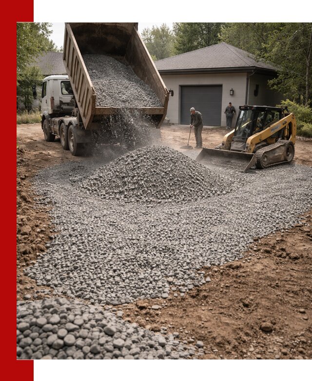 Щебень для парковки в Котласе: доставка и укладка качественного материала