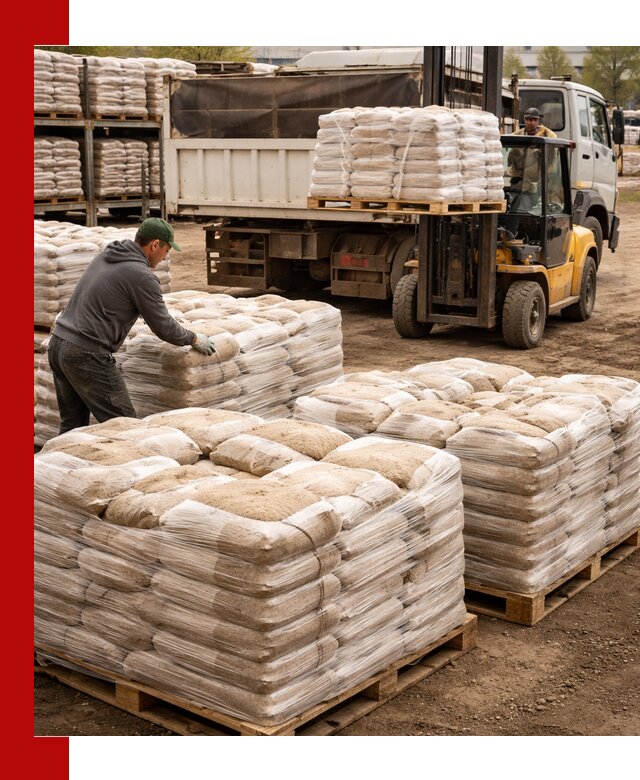 Карьерный песок в мешках с доставкой в Котласе