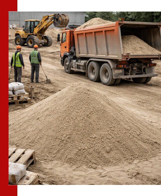 Доставка и продажа мытого речного песка в Котласе