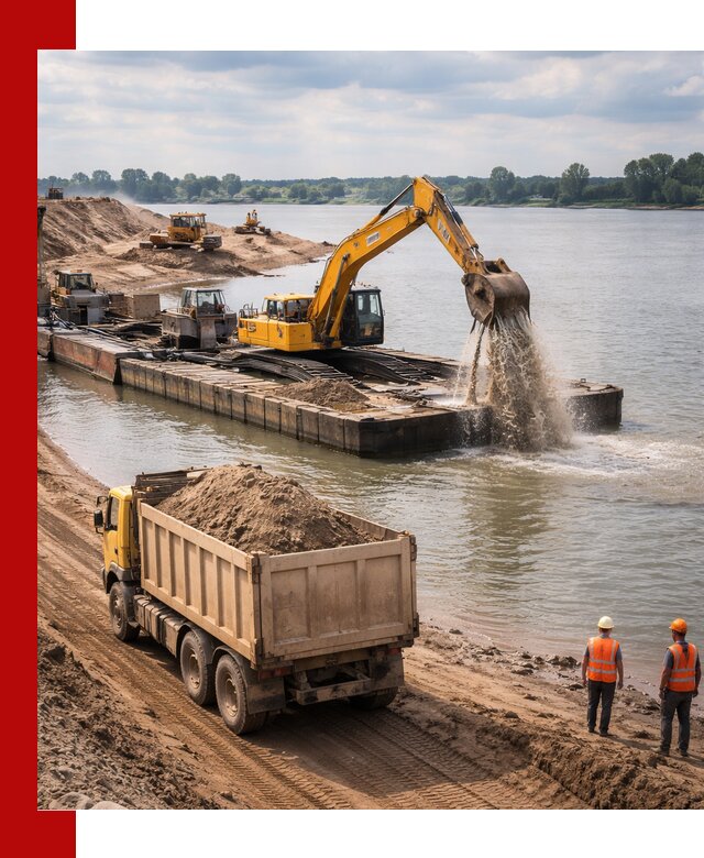 Намывной песок с доставкой в Котласе оптом и в розницу