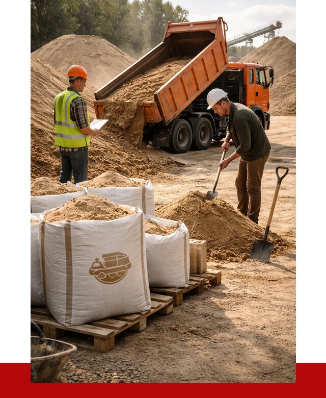 Строительный песок в Котласе от 2280 р. с доставкой, ПРОНЕРУДКтл