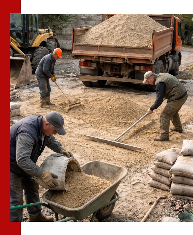 Поставка песка для стяжки в Котласе с быстрой доставкой