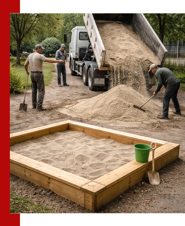 Песок для песочницы с доставкой в Котласе недорого и чистый