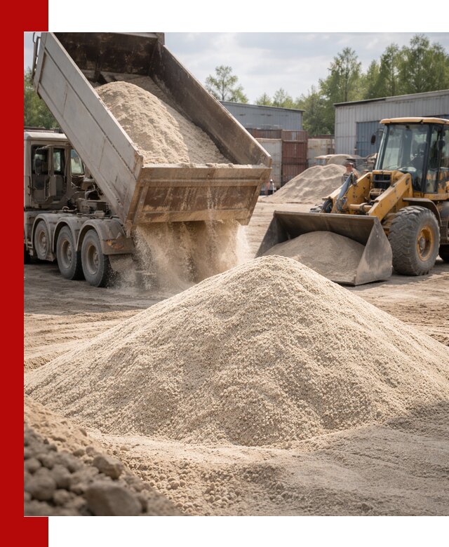 Кварцевый песок с доставкой в Котласе для строительных работ