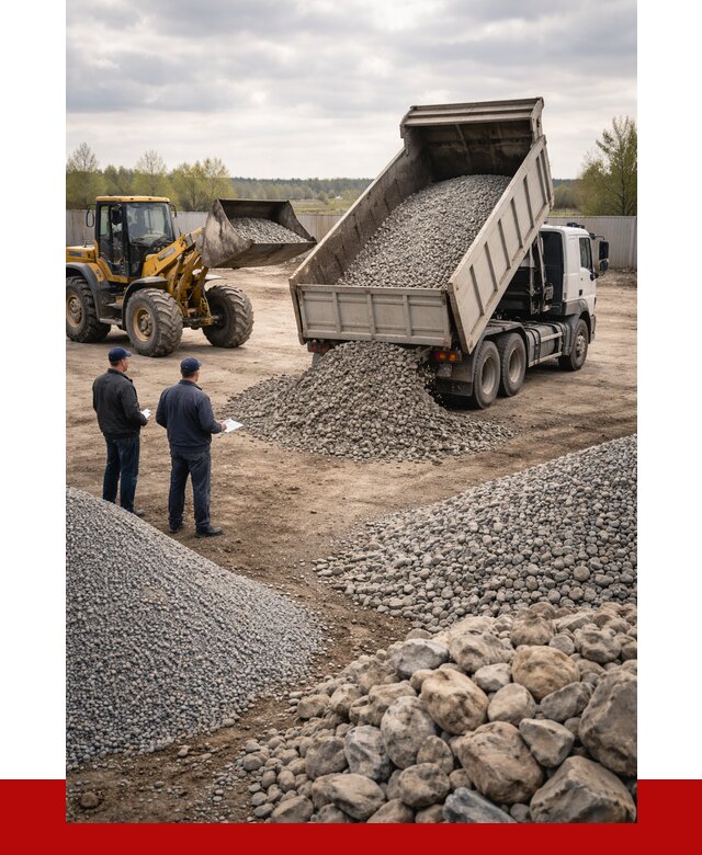 Гравий и камень с доставкой в Котласе от 4352 р. - ПРОНЕРУДКтл