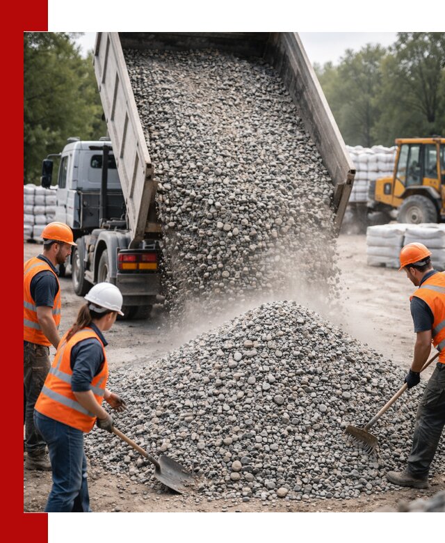 Доставка гравия и камня в Котласе оптом и в розницу