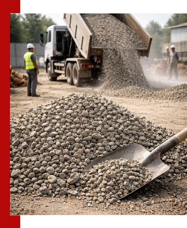 Доставка гравия фракции 20-40 в Котласе с самосвалами