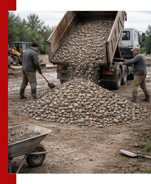 Доставка гальки речной оптом и в розницу в Котласе