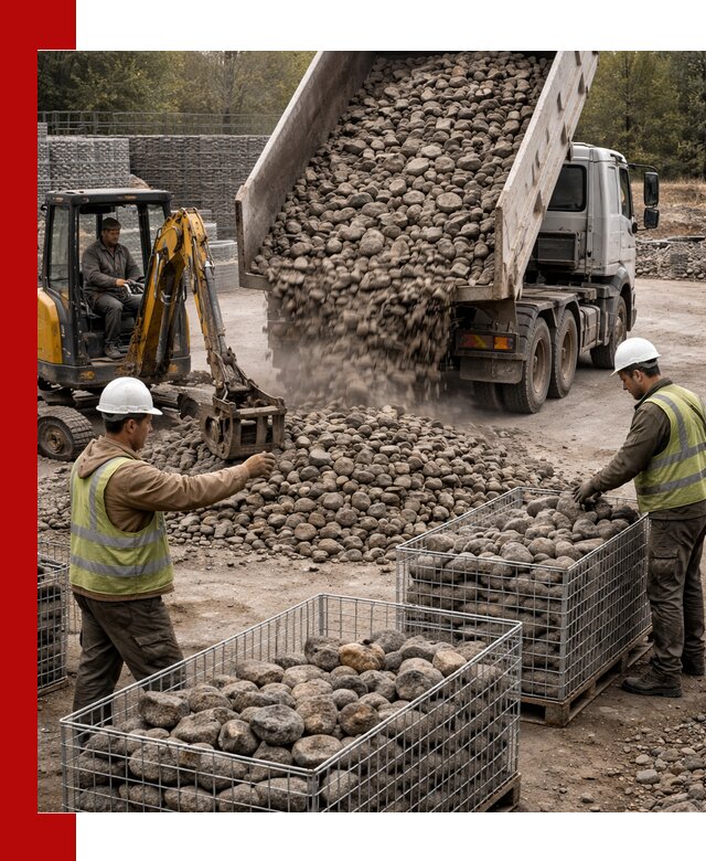 Камень для габионов фракция 100–201 в Котласе