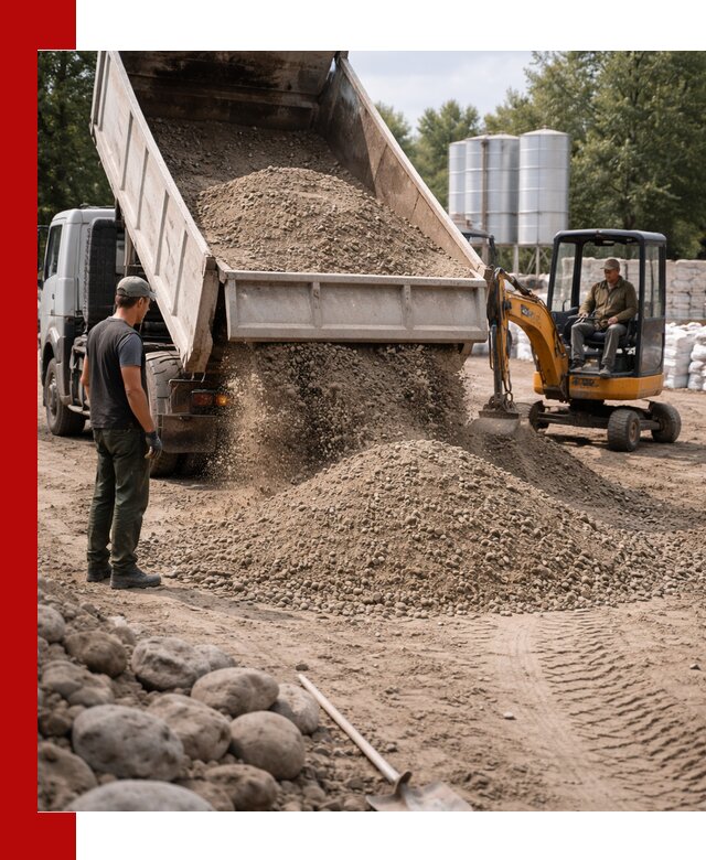 Доставка ПГС С3 в Котласе самосвалами и миксерами