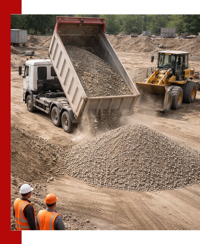 Щебень с песком (ЩГПС С2) с доставкой в Котласе