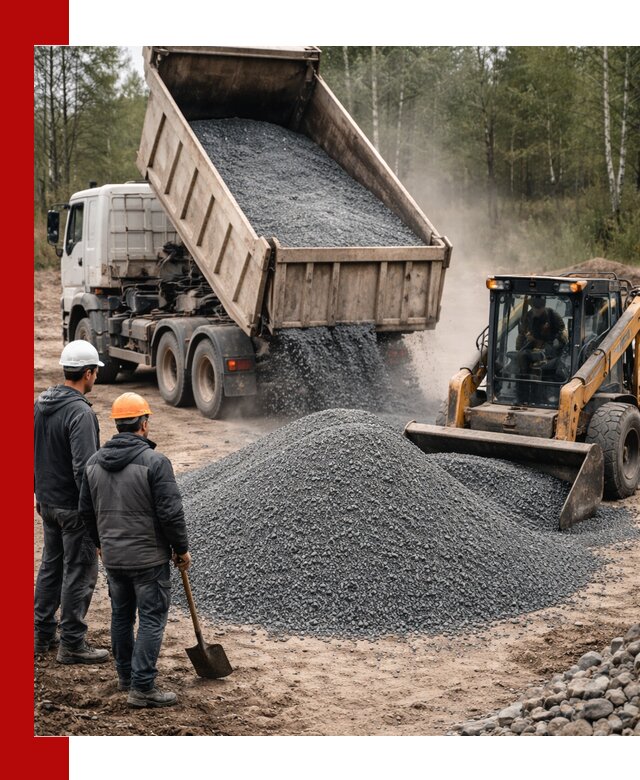 Гранитный отсев 0-5 с доставкой и разгрузкой в Котласе