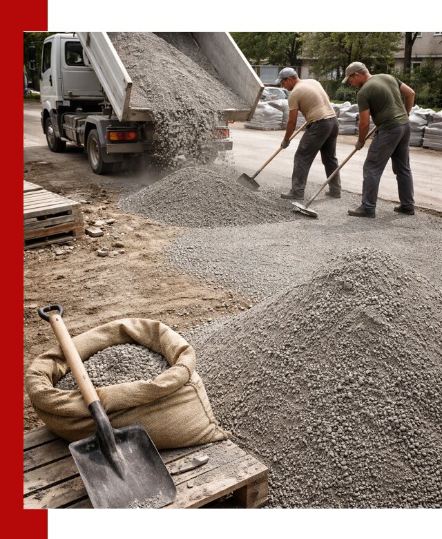 Отсев для тротуарной плитки в Котласе — доставка и укладка