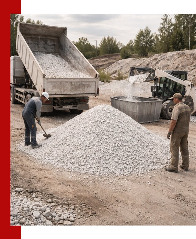 Доставка и продажа белой мраморной крошки в Котласе