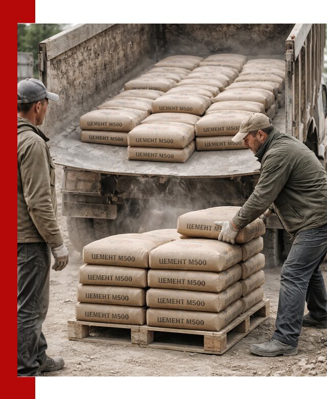 Цемент М500 с доставкой самосвалом в Котласе