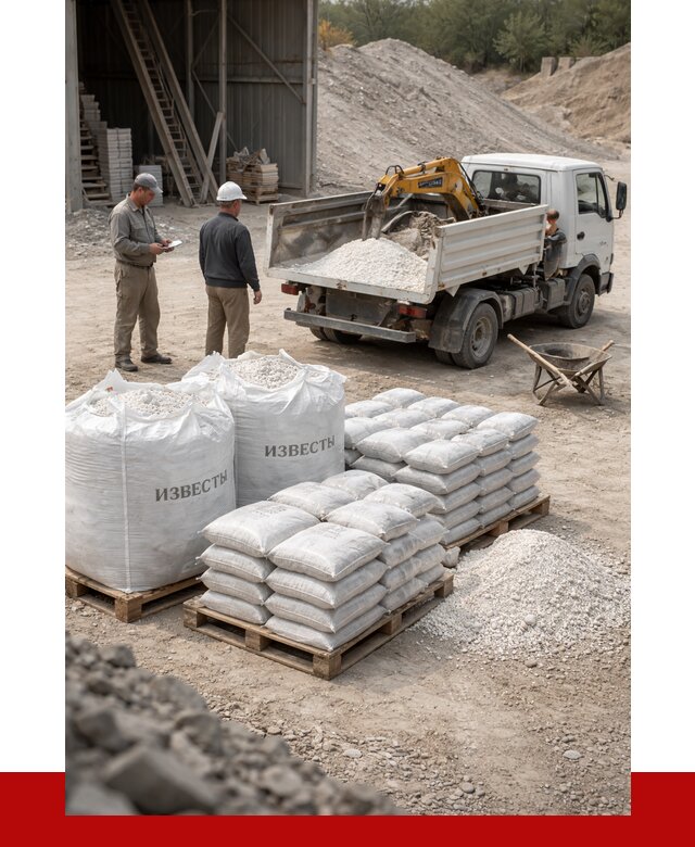 Известь строительная в Котласе с доставкой от 4352 р. | ПРОНЕРУДКтл