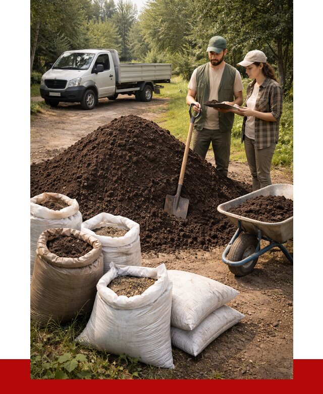 Купить грунт с доставкой в Котласе от 4663 р. за м3 | ПРОНЕРУДКтл