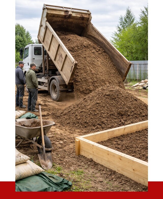 Торфо песчаная смесь в Котласе с доставкой от 1917 р. | ПРОНЕРУДКтл