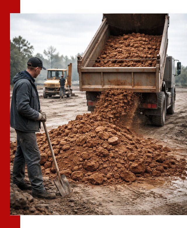 Глина для засыпки в Котласе с доставкой самосвалами
