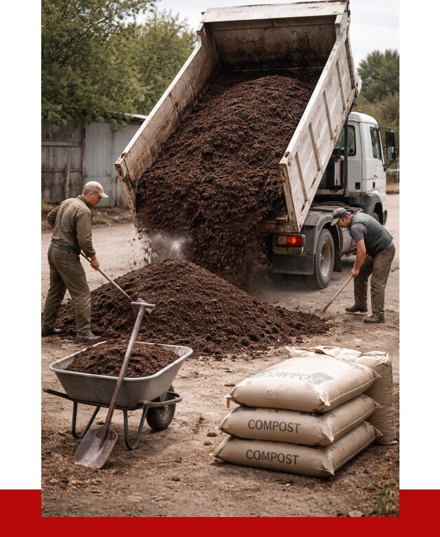 Купить компост в Котласе от 4352 р. за куб с доставкой | ПРОНЕРУДКтл