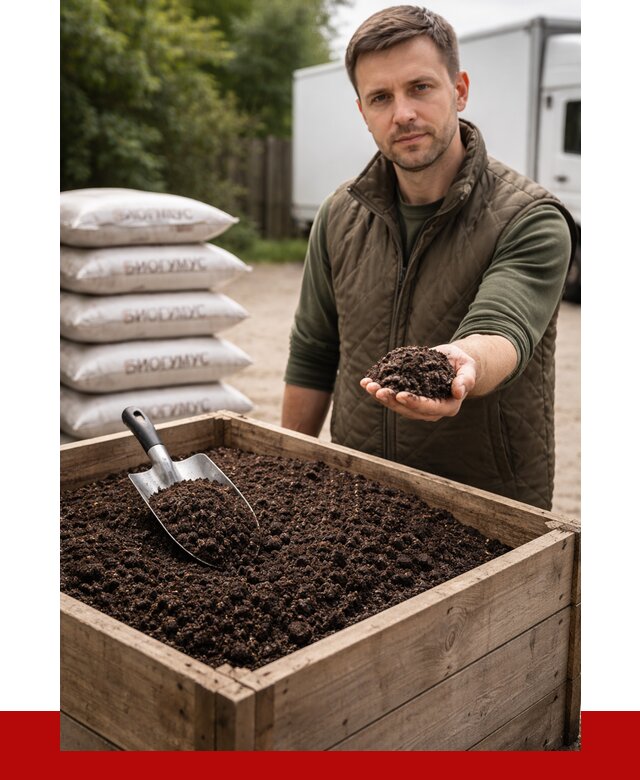 Купить биогумус в Котласе с доставкой от 8809 р. за куб | ПРОНЕРУДКтл