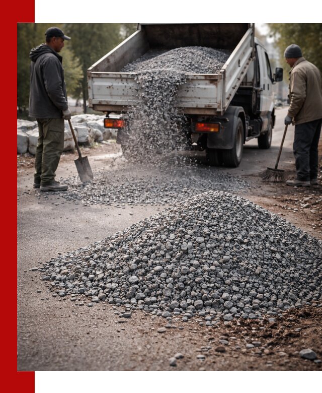 Гранитная крошка для посыпки дорог и тротуаров в Котласе