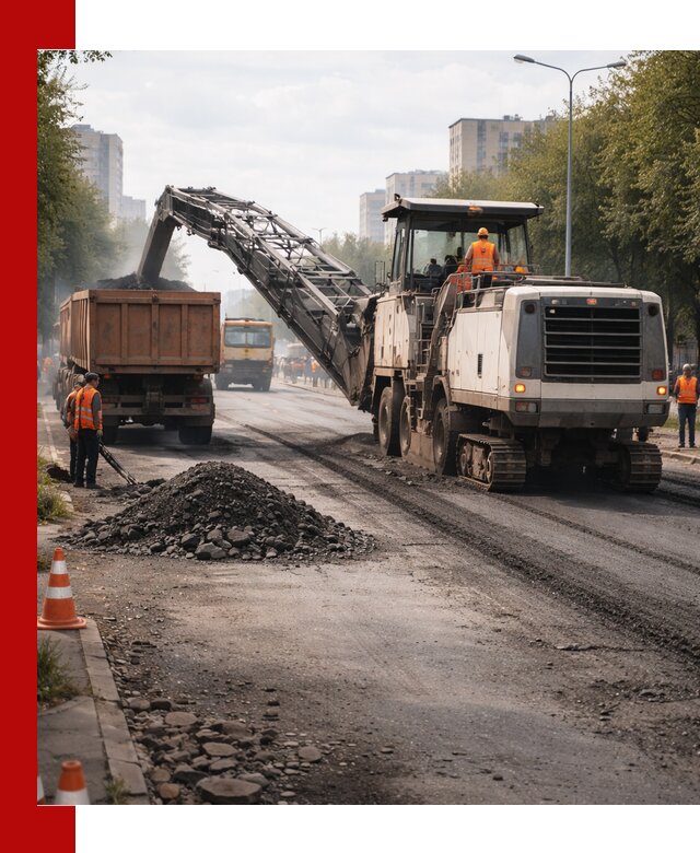 Фрезерованный асфальт в Котласе — удаление и вывоз старого покрытия