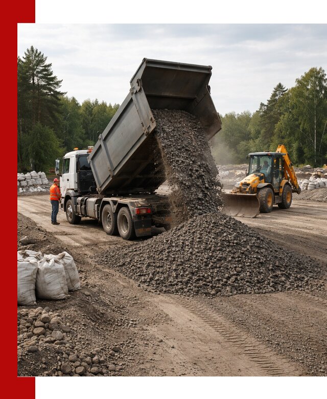 Доставка дробленого асфальта в Котласе для дорожных работ