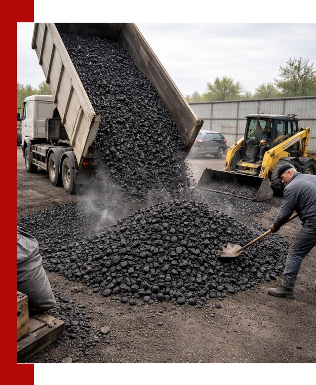 Доставка угля орех в Котласе оптом и в розницу