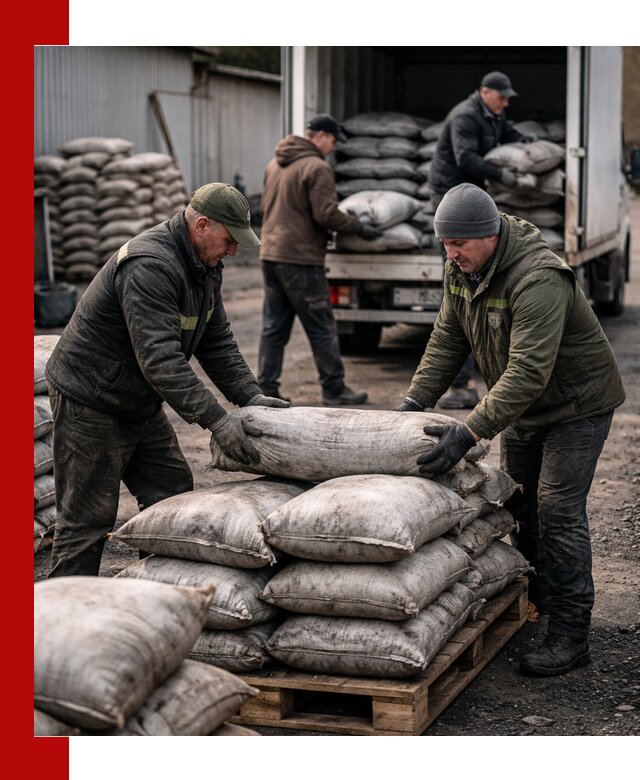 Доставка угля в мешках по выгодным ценам в Котласе