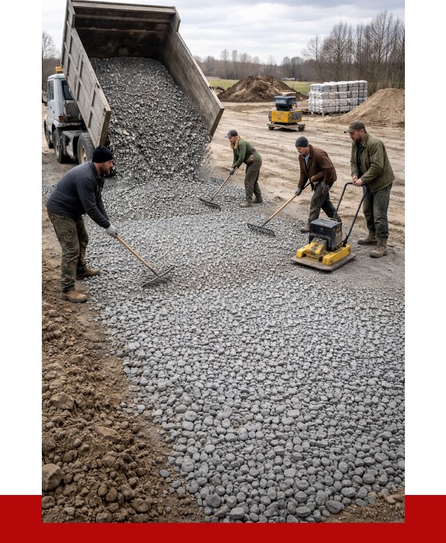 Устройство щебеночной подушки в Котласе от 4663 р. ПРОНЕРУДКтл